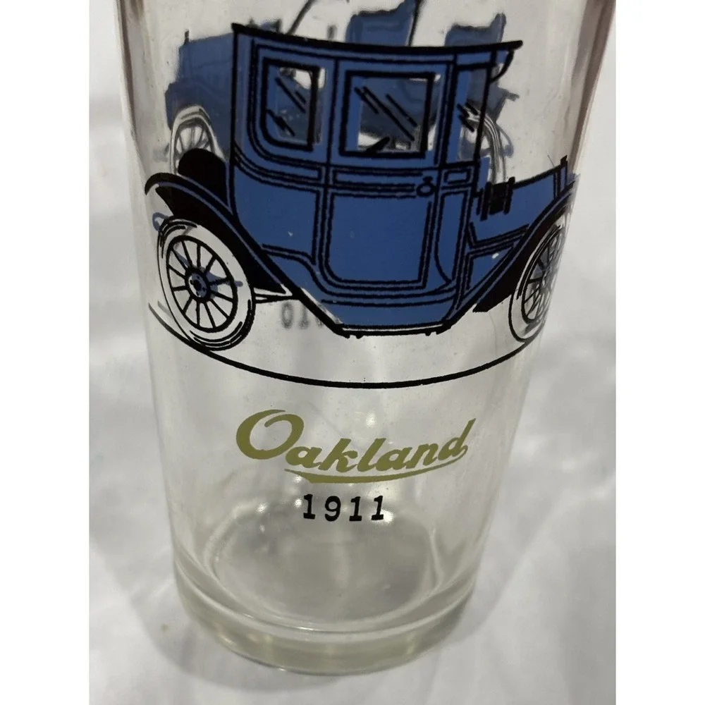Buick Oakland Glass Tumbler 1910 1911 Hazel Atlas